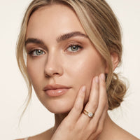 0.25CTW Round Cut Lab Grown Diamond Split Shank Halo Ring for Women Gold