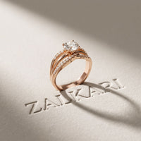 1.05CTW Round Cut Lab Grown Diamond Split Shank Solitaire Ring for Women Rose Gold