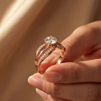 1.05CTW Round Cut Lab Grown Diamond Split Shank Solitaire Ring for Women Rose Gold