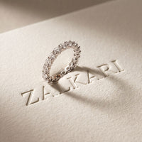 2.10CTW Round Cut Lab Grown Diamond Band Ring for Women White