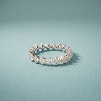2.10CTW Round Cut Lab Grown Diamond Band Ring for Women White