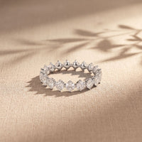 2.10CTW Round Cut Lab Grown Diamond Band Ring for Women White