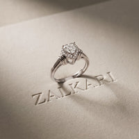 0.50CTW Heart Cut Lab Grown Diamond Halo Solitaire Ring for Women White