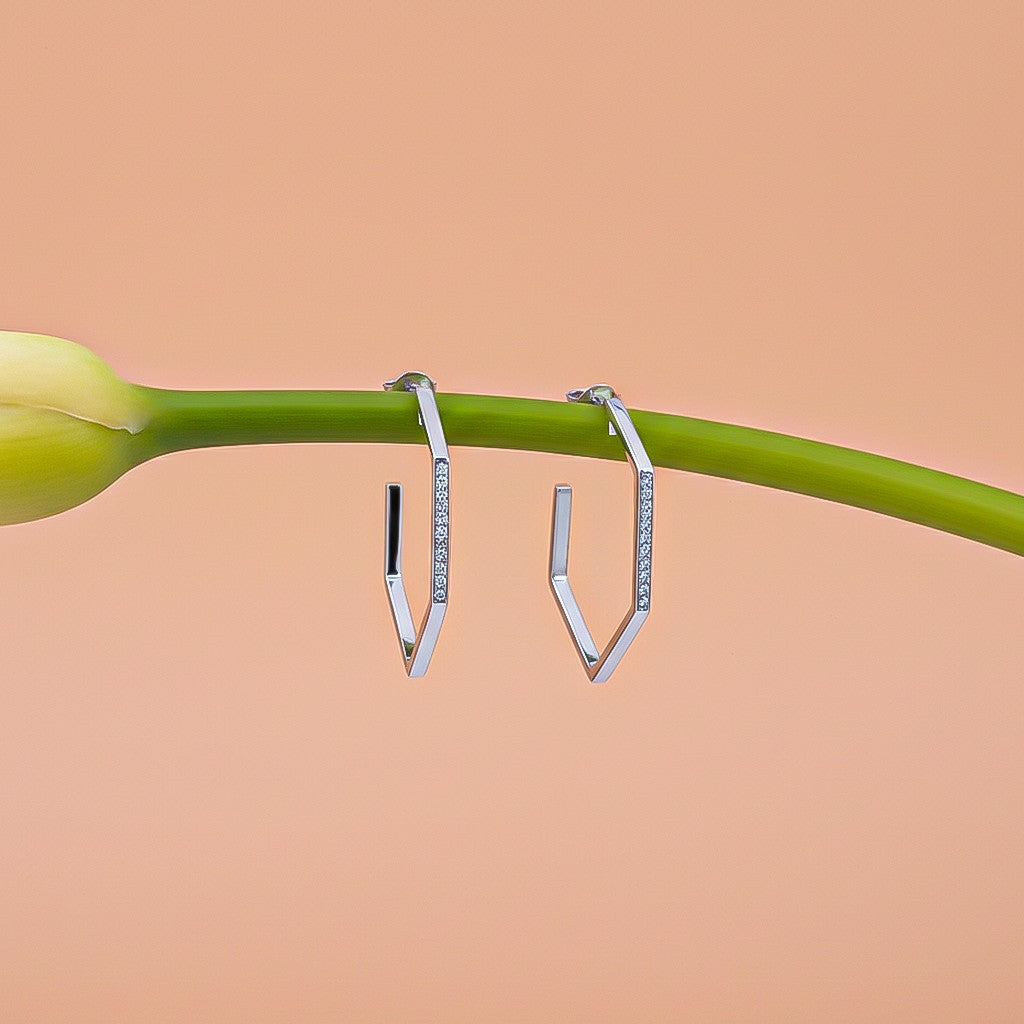 925 Sterling Silver Loop Hoop Earrings Gold Vermeil (2.5 Micron) - alternate view
