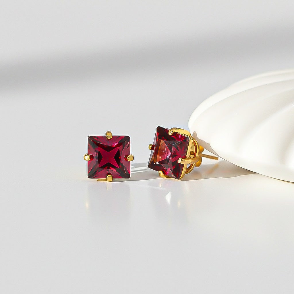 925 Sterling Silver With Gold Vermeil Seeking Solace Stud Earrings Gold Vermeil (2.5 Micron) - product view