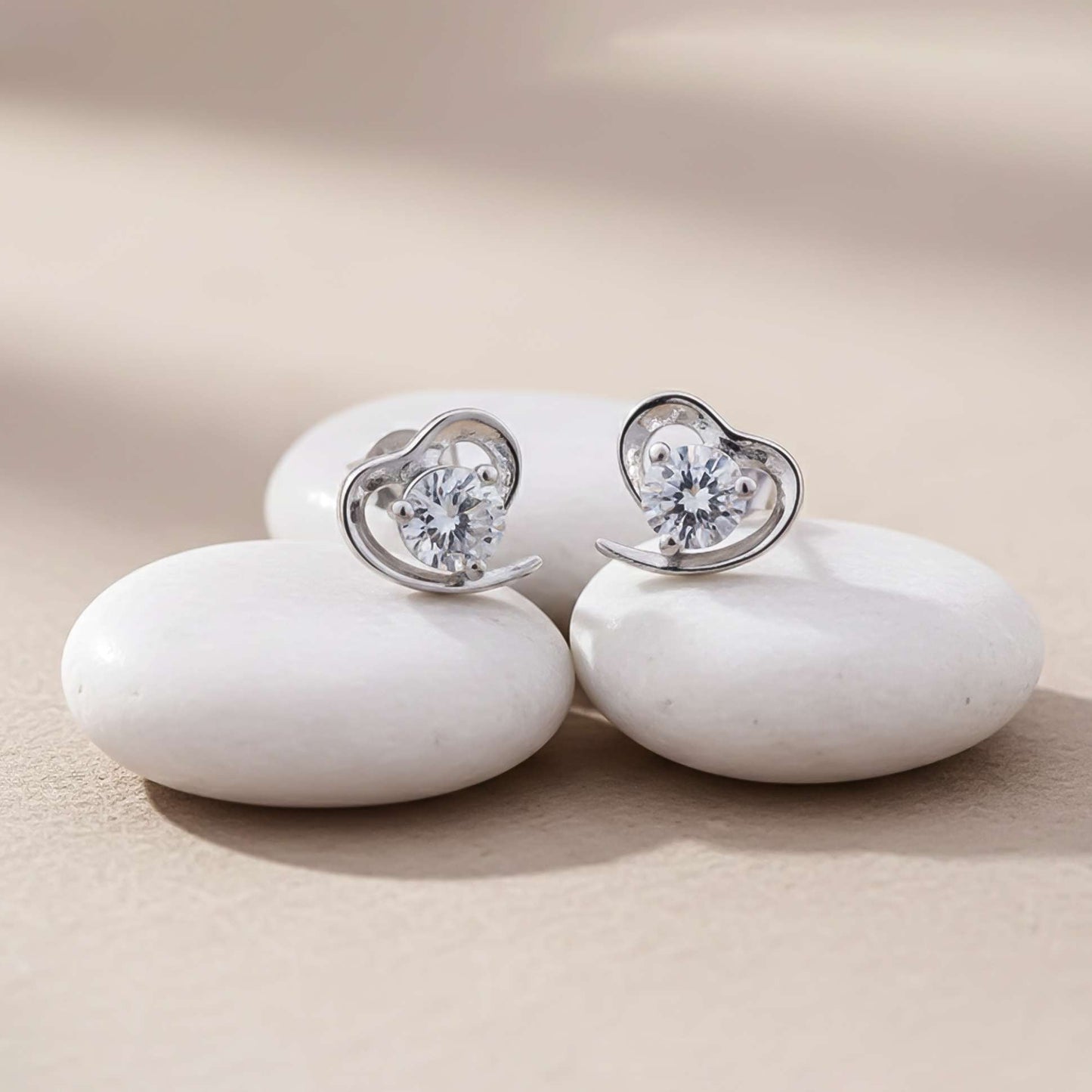 925 Sterling Silver Flower Grace Stud Earrings Gold Vermeil (2.5 Micron) - product view