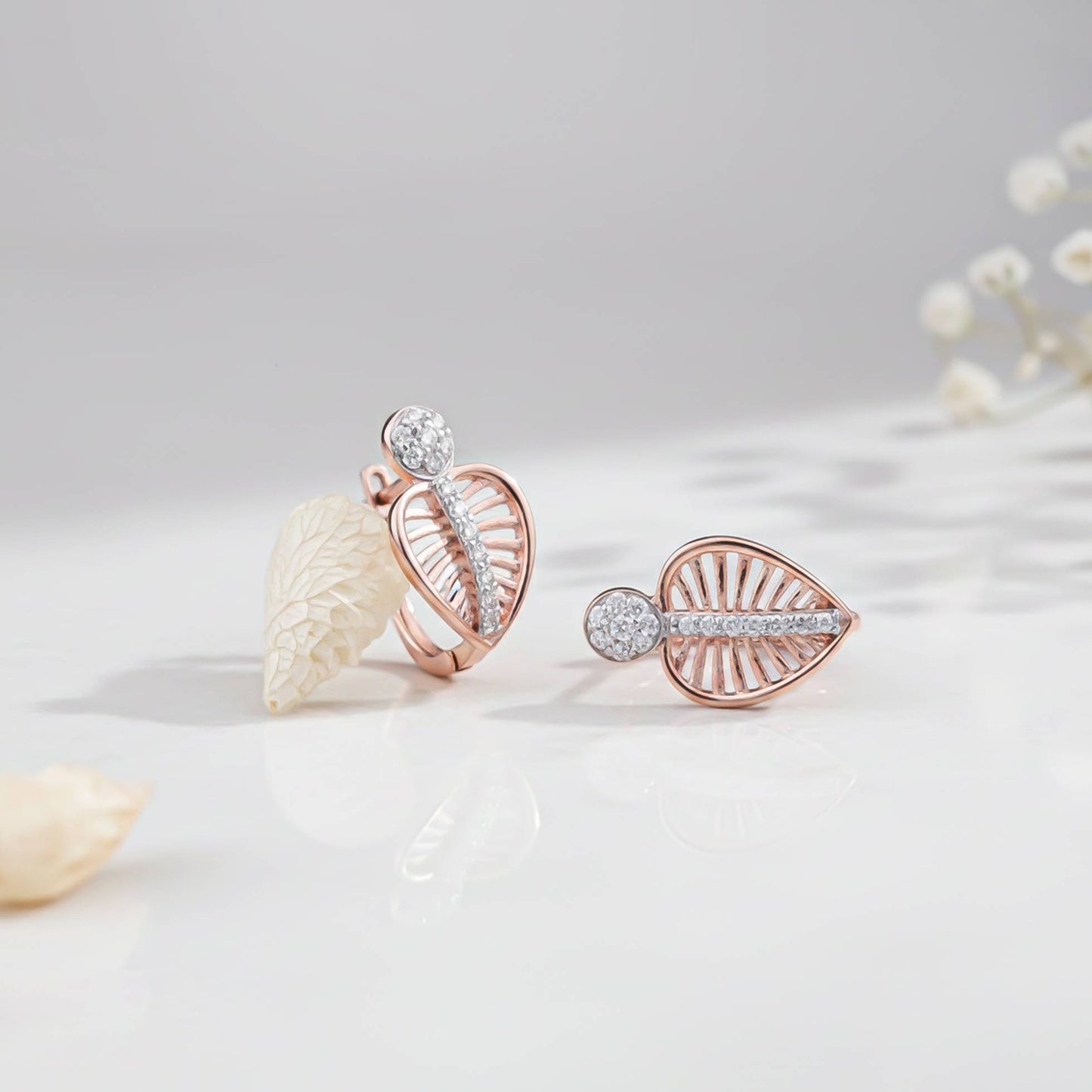 925 Sterling Silver With Gold Vermeil Heart Calista Earrings Gold Vermeil (2.5 Micron) - alternate view