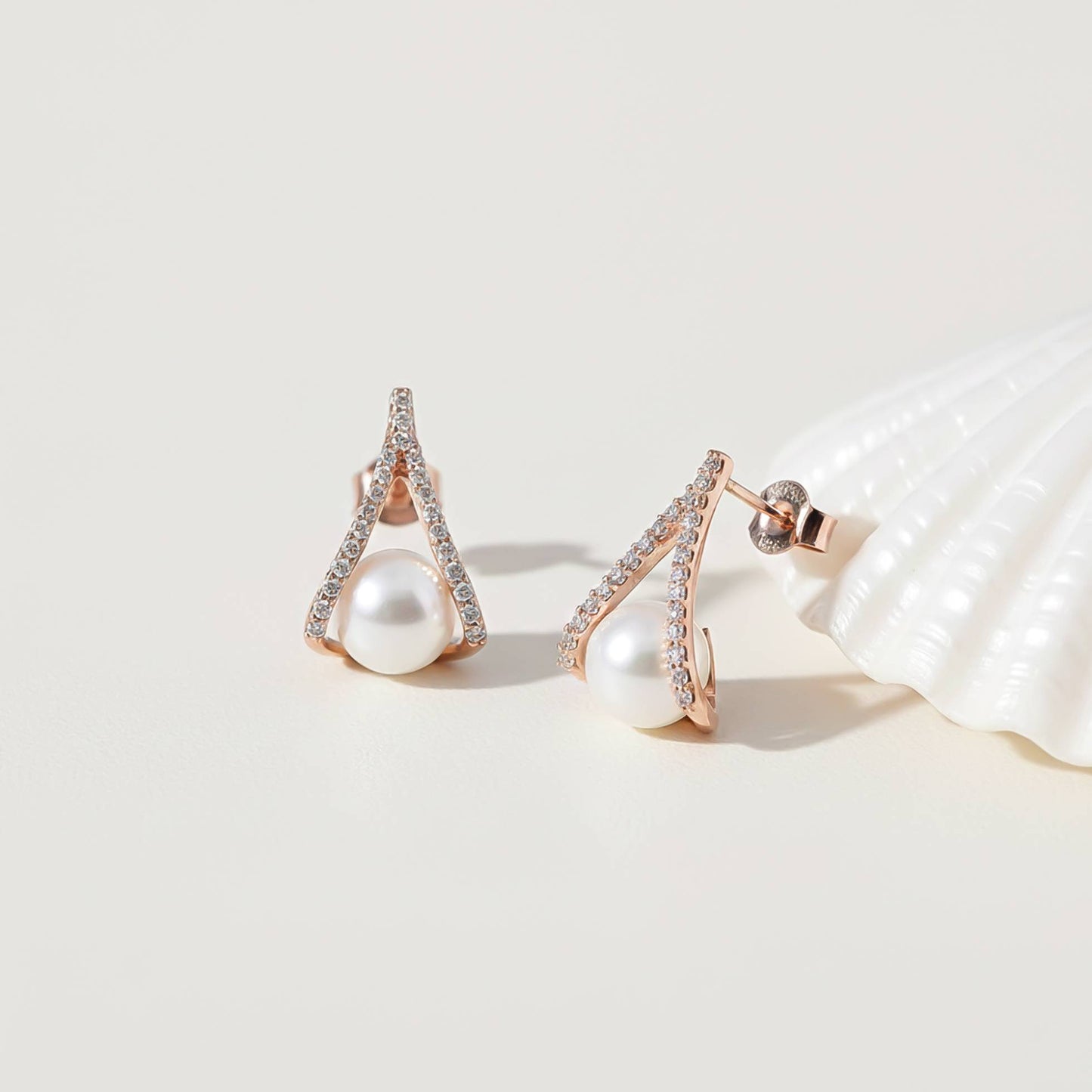 925 Sterling Silver With Gold Vermeil Mother of Pearl Drop Earrings Gold Vermeil (2.5 Micron) - product view