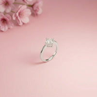 1.44Ct Moissanite Princess Cut Solitaire Ring