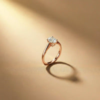 0.78Ct Moissanite Twist Band Oval Solitaire Ring