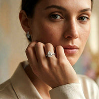 2.71Ct Moissanite Twist Band Oval Solitaire Ring