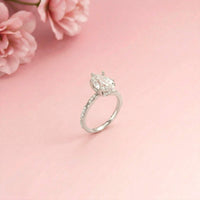 2.71Ct Moissanite Twist Band Oval Solitaire Ring