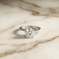 2.58Ct Moissanite Round Brilliant Solitaire Ring
