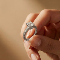 1.97Ct Moissanite Cushion Cut Vintage Ring