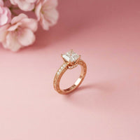 1.97Ct Moissanite Vintage Milgrain Emerald-Cut Halo Ring