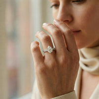 1.38Ct Moissanite Pear Cut Vintage Ring
