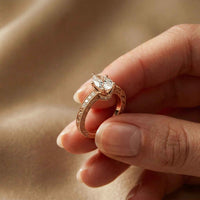 1.38Ct Moissanite Pear Cut Vintage Ring