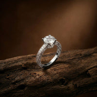 2.21Ct Moissanite Round Cut Vintage Ring