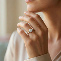 2.21Ct Moissanite Round Cut Vintage Ring