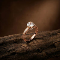 2.21Ct Moissanite Round Cut Vintage Ring
