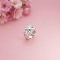 3.66Ct Moissanite Bold Bezel Ring For Men's