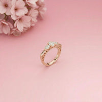 1Ct Moissanite Oval Cut Three-Stone Vintage Ring