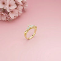 1Ct Moissanite Oval Cut Three-Stone Vintage Ring