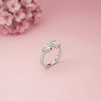 2.1Ct Moissanite Marquise & Emerald Cut Ring
