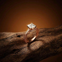 2.32Ct Moissanite Vintage Princess Cut Ring