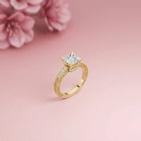 2.32Ct Moissanite Vintage Princess Cut Ring
