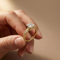 2.32Ct Moissanite Vintage Princess Cut Ring