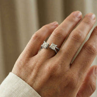 1Ct Moissanite Dual Princess Twist Ring
