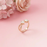 1Ct Moissanite Dual Princess Twist Ring