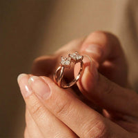 1Ct Moissanite Dual Princess Twist Ring