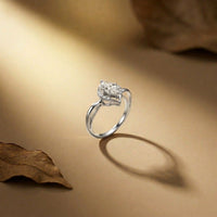 0.88Ct Moissanite Marquise Halo Elegance Ring