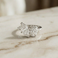 2.03Ct Moissanite Premium Marquise & Oval Ring