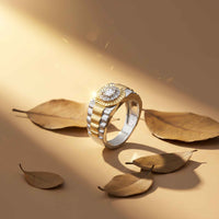 0.75Ct Moissanite Fancy Watch Style Ring For Men's