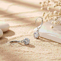 1.50Ct Moissanite Bezel Set Drop Earrings