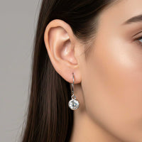 1.50Ct Moissanite Bezel Set Drop Earrings