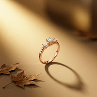 1.68Ct Moissanite Emerald Cut Three-Stone Ring