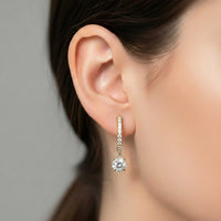 Golden Moissanite Millenia Drop Dangle