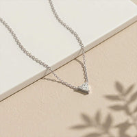 0.74Ct Moissanite Trillion Cut Bezel Set Pendant White