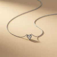 0.36Ct Moissanite Classic Heart Trio Pendant White