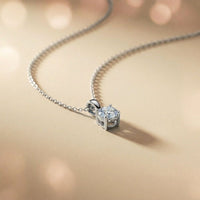 1Ct Moissanite Classic Solitaire Round Pendant White