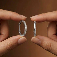 0.38Ct Moissanite Classic Line Hoop Earrings White