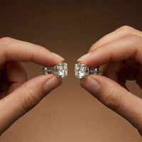 4Ct Moissanite Classic Round Solitaire Stud Earrings White