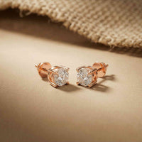 2.5Ct Moissanite Classic Solitaire Stud Earrings