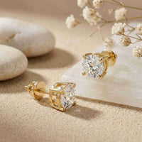 2.5Ct Moissanite Classic Solitaire Stud Earrings