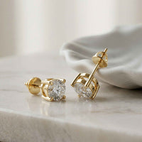 2.5Ct Moissanite Classic Solitaire Stud Earrings