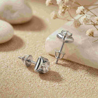 0.47Ct Moissanite Petal Frame Stud Earrings